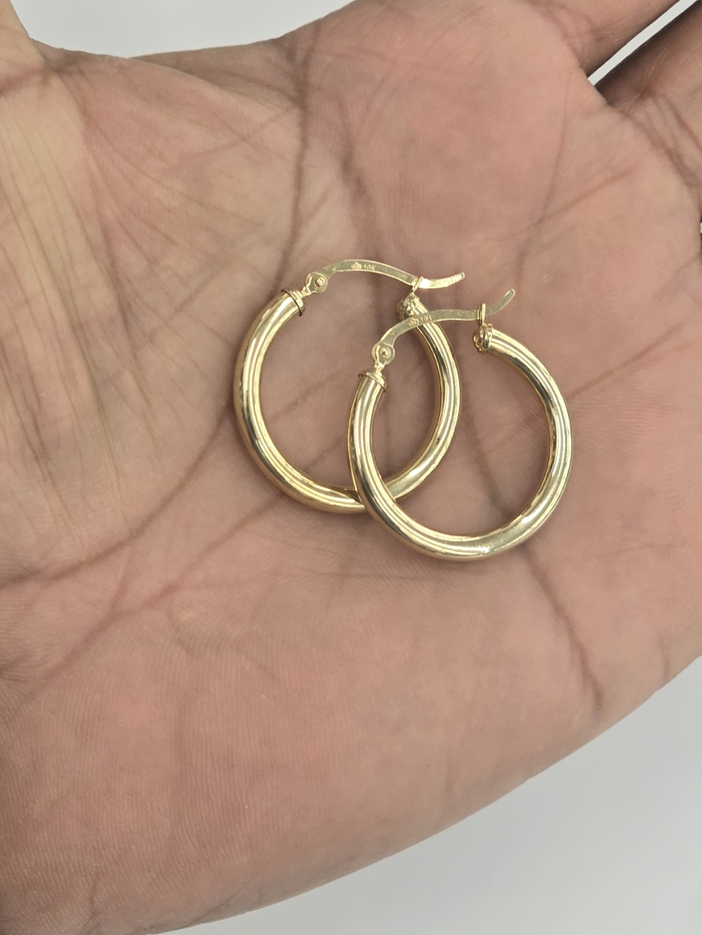 10k Real Gold Hoop Earrings - Classic Women's Jewelry